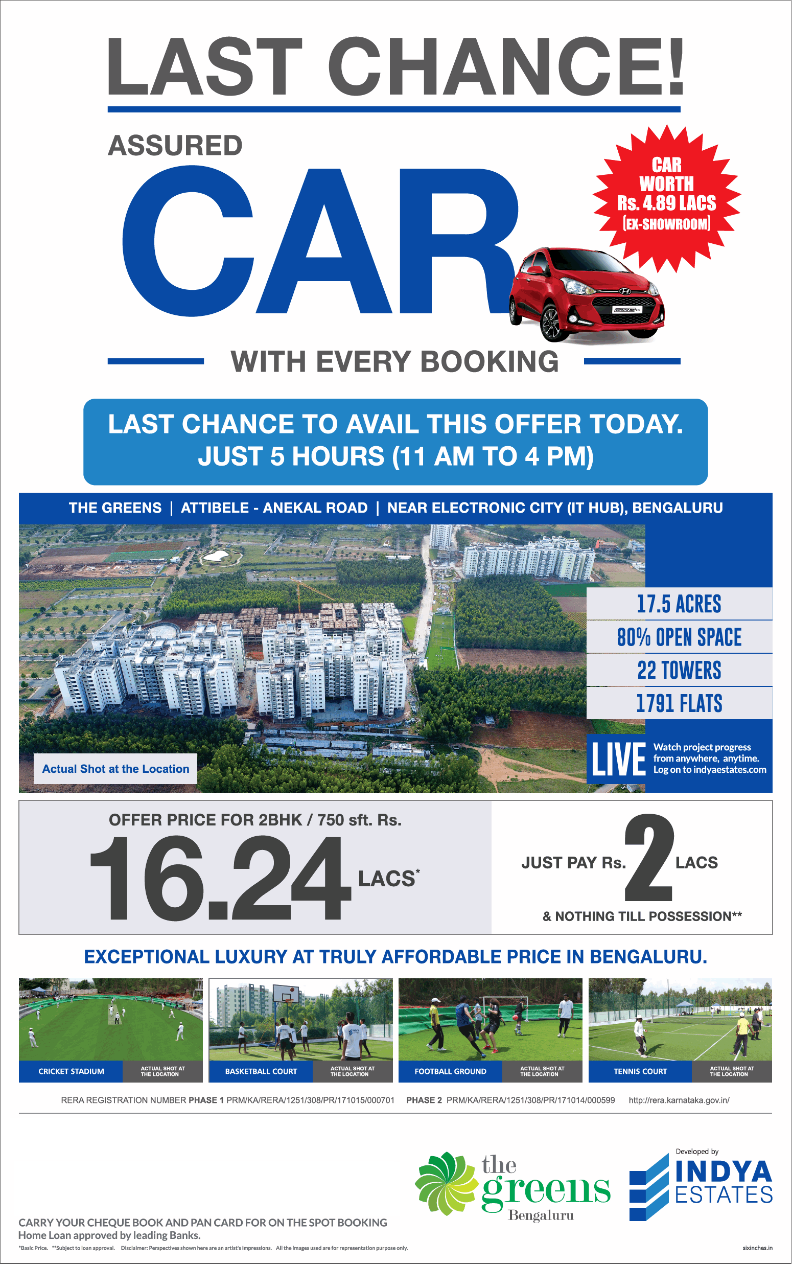 Book exceptional luxury at truly affordable price at Indya The Greens in Bangalore Update